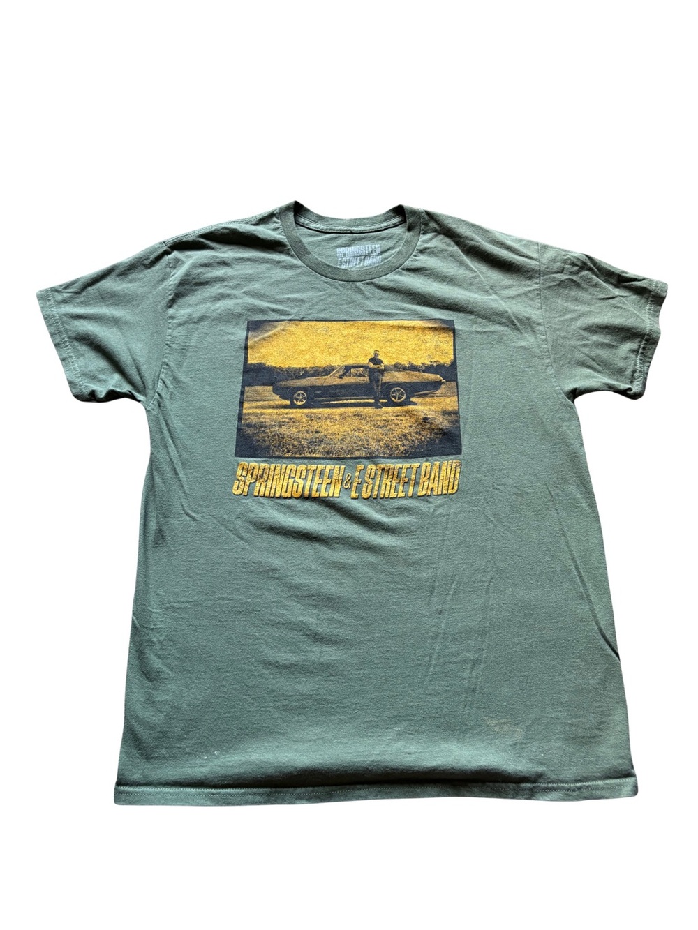 Springsteen & E Street Band Olive Green Graphic Tee